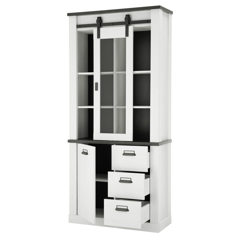 Jackeline China Cabinet with Lighting, White