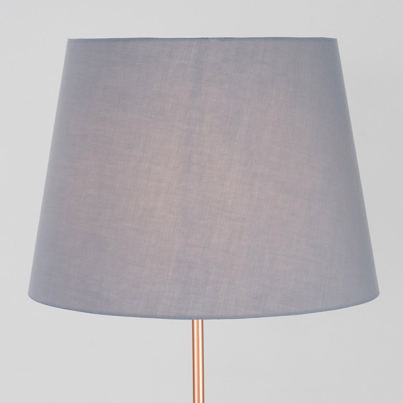 Bekbele 158cm Traditional Floor Lamp, No, Grey, Copper