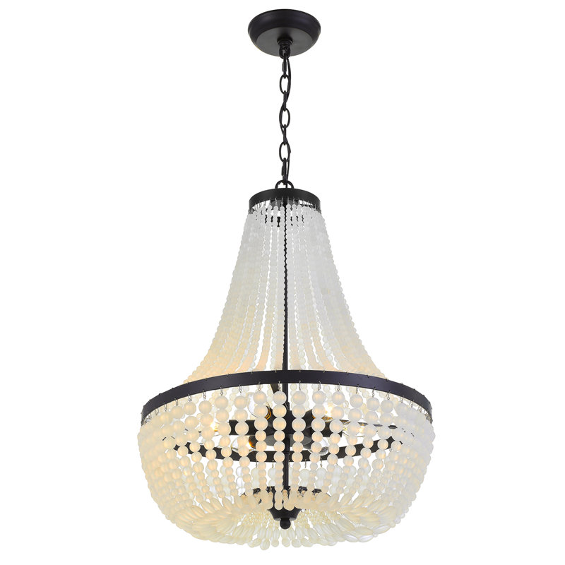 Josephine 8 - Light Dimmable Empire Chandelier, Matte Black, 6