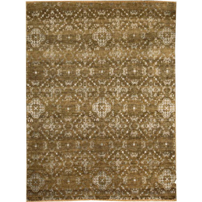 Ikat Area Rug in Gold/Gray