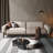 Mid century modern sofa,Genuine Leather sofa with Solid Wood,Loveseat couch-105275523-105275522