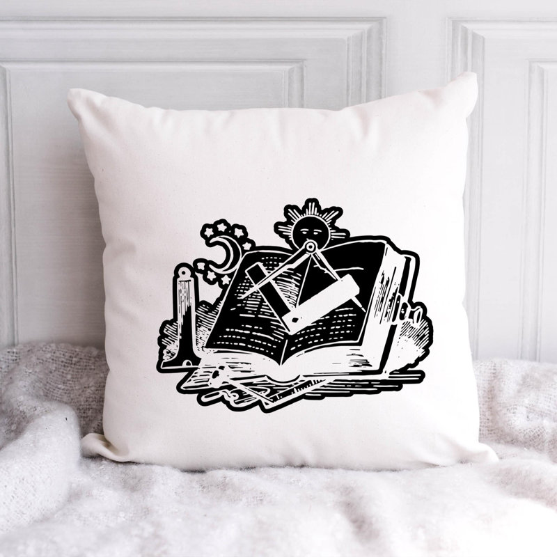 Nautical Sea Life_96 - Coussin décoratif en polyester, H 16 po x l 16 po