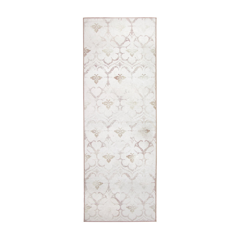 Tapis ivoire tissé à plat Leilani, Tapis de couloir 2 pi 6 po x 7 pi