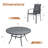 Patio Dining Set with 53" Round Metal Dining Table and 8 Stackable PVC-coated polyester Chairs-1249698490