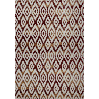 Tapis géométrique blanc / brun Doop