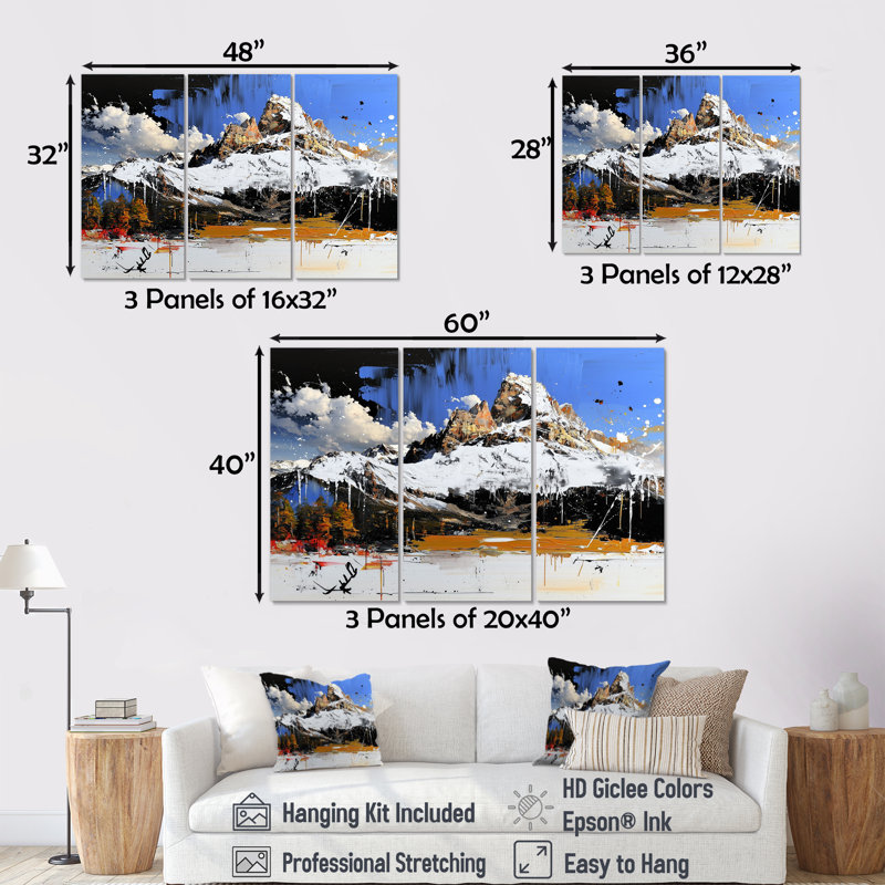 Addielynn - Ensemble de décoration murale Alaska, 28" H x 36" W, Toile tendue, Ne s’applique pas
