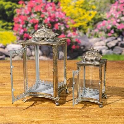 Frankfurt Iron/Glass Terrariums (Set of 2)