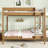 Twin Over Twin Bunk Bed with Boucle Upholstered Headboard, Ladder and Safety Guardrails