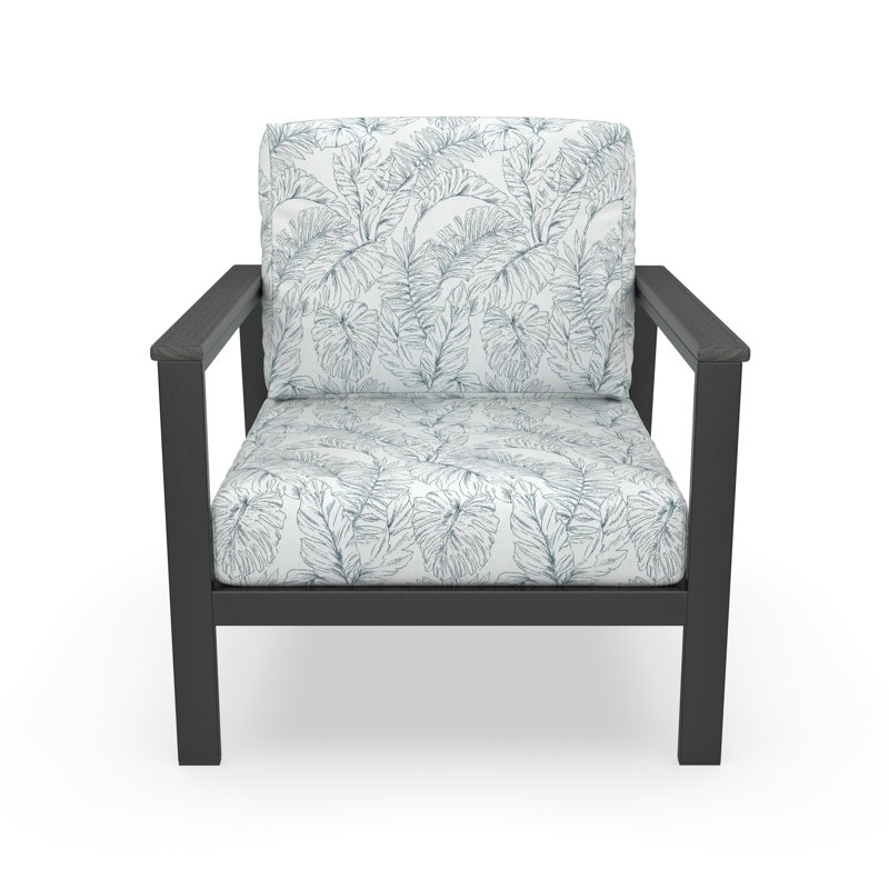 Chaise longue d'extérieur avec coussins Sunbrella® Townsend, Gris