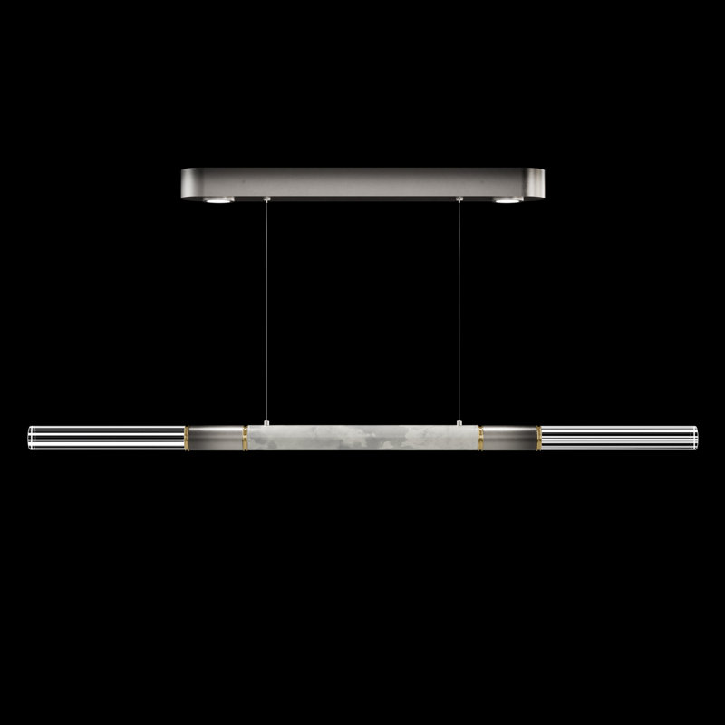 Antonia 4 - Light LED Pendant, Brass/Ombre Silver/Smoke