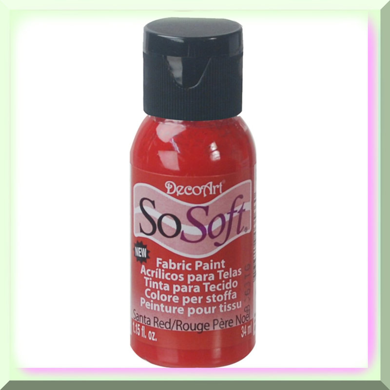 SoSoft Red Fabric Acrylic Paint 1oz