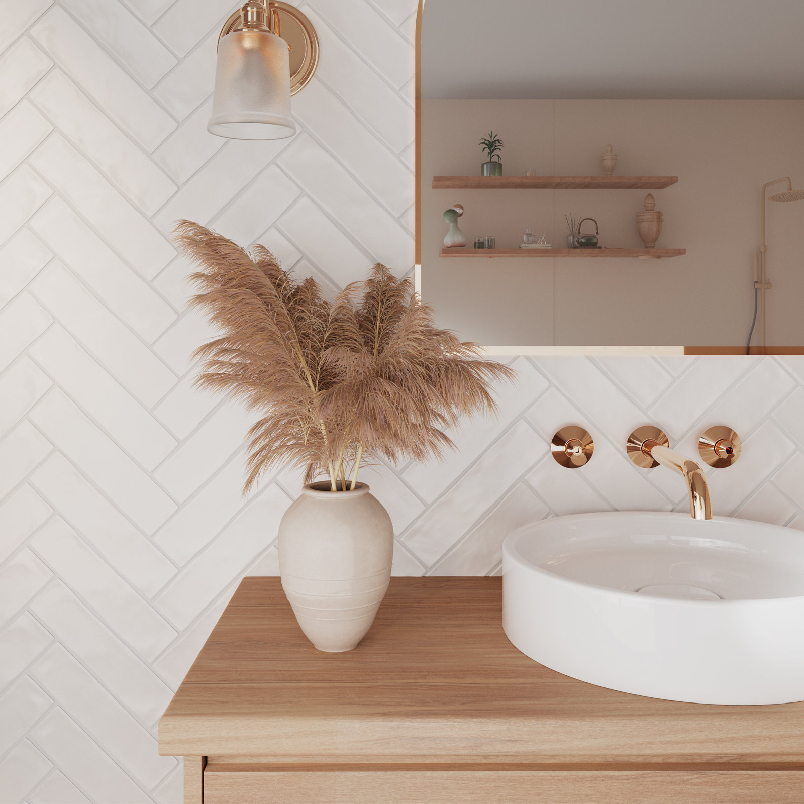 Kezma 3 in. x 12 in. Ceramic Subway Wall Tile, Matte White