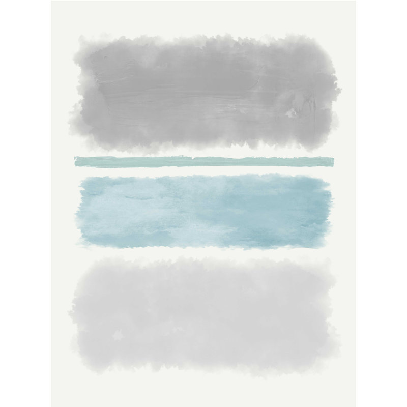 Gris et bleu abstrait - peinture sur toile tendue, H 40 po x l 30 po