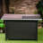 Deko Living 40 Inch Rectangular Commemorative Outdoor Propane Gas Fire Pit Table 50,000 BTU Propane with Lava Rock Filler