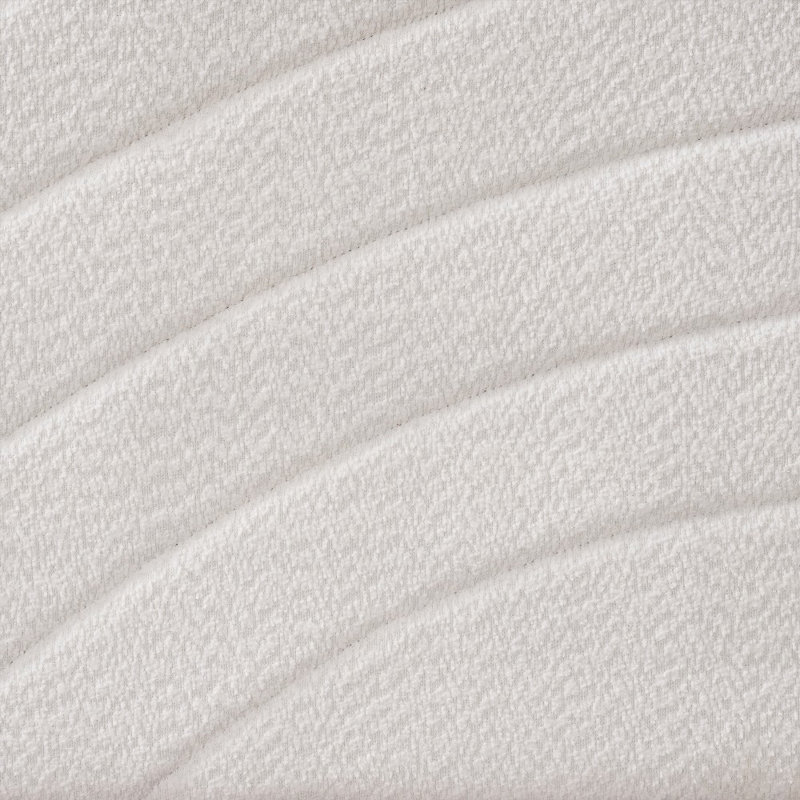 Structure de lit grand avec tête de lit blanche, aucun sommier requis, support en métal robuste