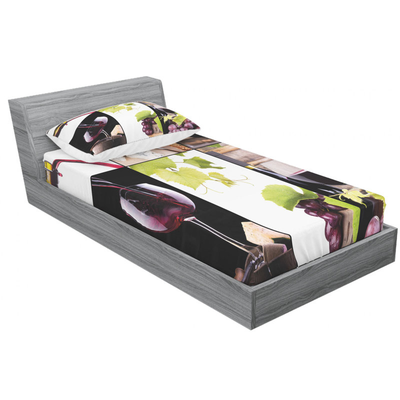 Microfiber Sheet Set, Twin Sheet Set with Fitted Sheet