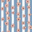 Double rouleau de papier peint amovible bleu pastel Peach Pink Blossoms-130031516