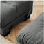 Combinaison libre, canapé modulaire modulaire, canapé en forme de L pour le salon, canapé confortable à 4 places avec repose-pieds convertible gris chenille-980742269