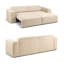Milky 3 Seater Sofa Bed-1157451401