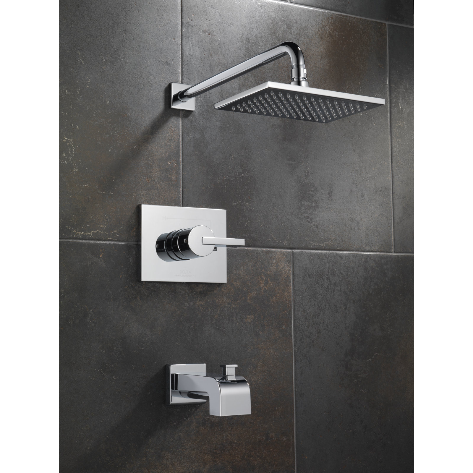 Vero Pressure-Balanced Tub and Shower Set, Chrome