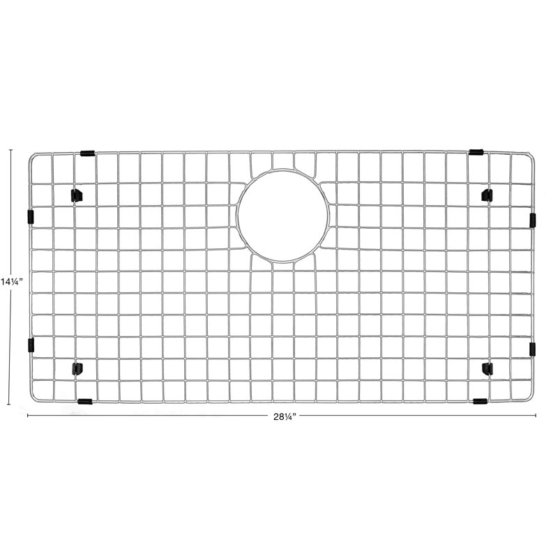 Karran 28-1/4 In. X 14-1/4 In. Stainless Steel Bottom Grid Fits Qt-712 / Qt-712