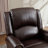 37.7" W Faux Leather Swivel Rocker Recliner With Heated Massage, Vintage Style-346423115