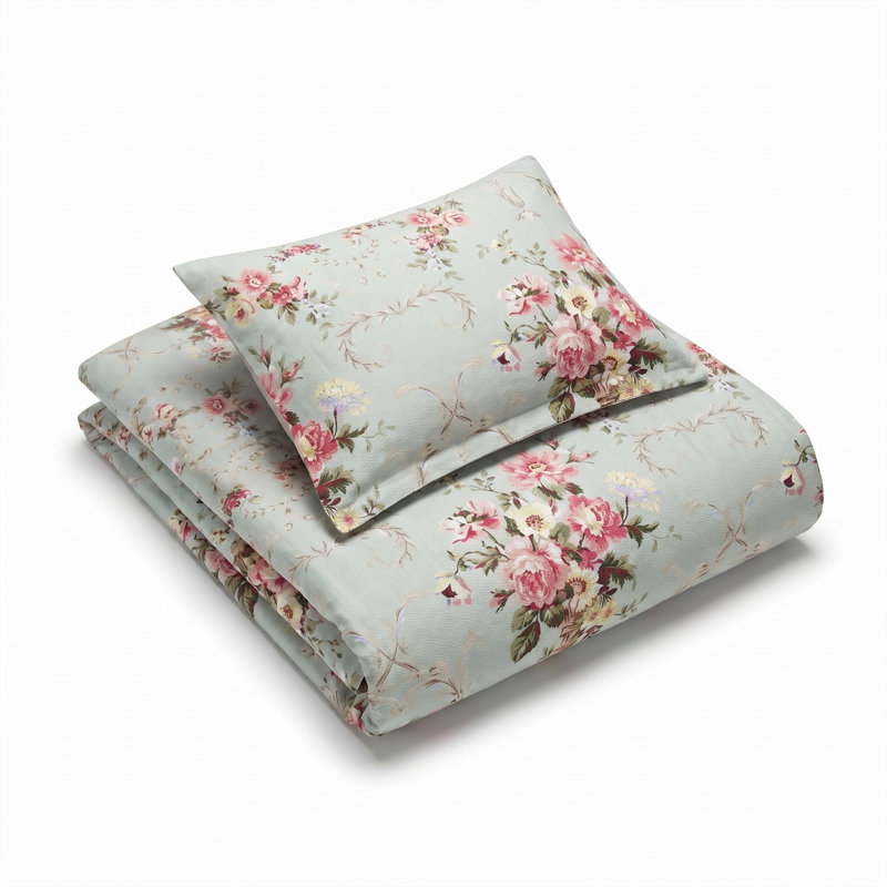 Ensemble de couvre-lit floral 100% coton, Twin XL Coverlet + 2 Additional Pieces