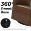 Fauteuil d'appoint pivotant rembourré en similicuir-1758708713