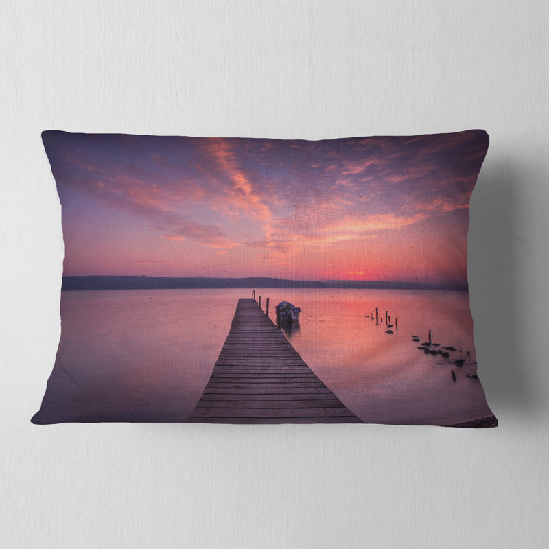 Coussin lombaire en bois seascape sous le ciel