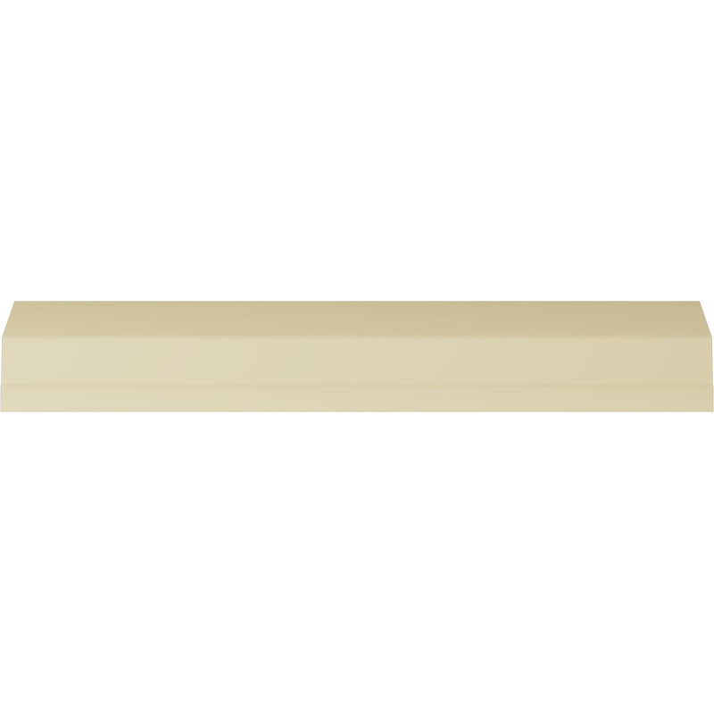 Primed White Polyurethane Floral Crown Moulding Sample, 12" Length