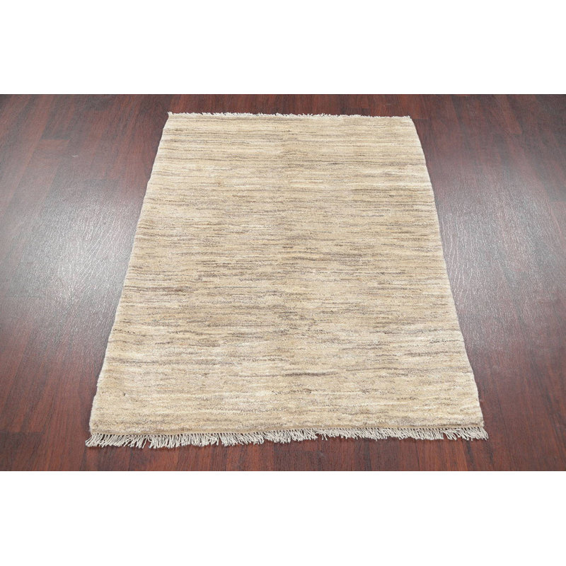 Bott One-of-a-Kind 3'6'' X 4'6'' 1980s Wool Area Rug in Cream