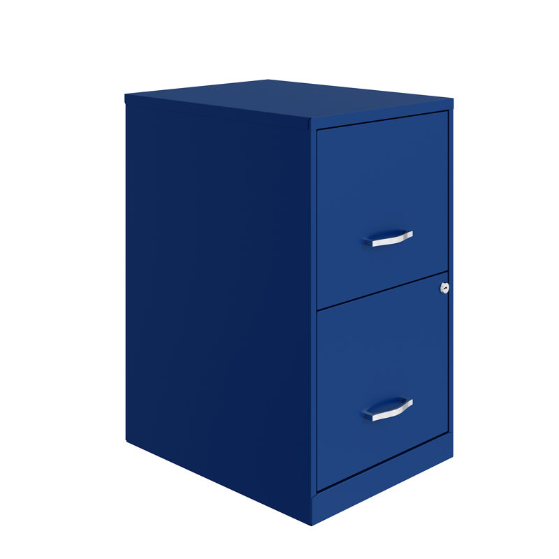 Classic Blue 2-Drawer Lockable Vertical Metal File Cabinet
