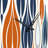 Orange Blue Botanical Symphony I Wall Clock-93384287