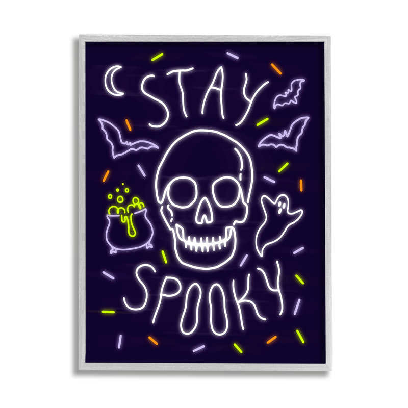 Stay Spooky Quote, H 14 po x l 11 po x P 1,5 po, Estampe numérique Farmhouse