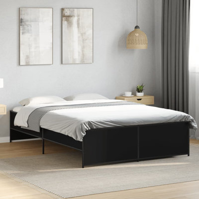 Vidaxl Bed Frame Engineered Wood And Metal