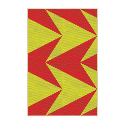 Tapis rouge / jaune à motif abstrait Marlene