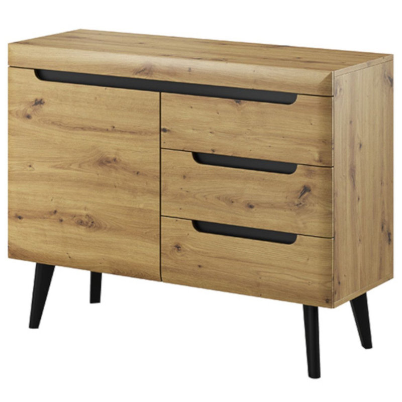 Fruitvale 107cm Sideboard, Oak/Black