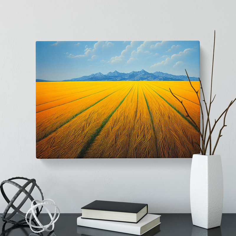 Delightful Wheat Field - Wrapped Canvas, 40cm H x 60cm W x 3cm D