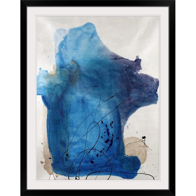 « i » rikki drotar,, reproduction d’art Jovial, Cadre noir, H 32 po x l 26 po x P 1 po