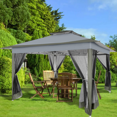 Auvent extérieur 12 x 12 avec tente moustiquaire