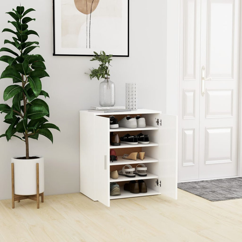 Armoire à chaussures vidaXL, Blanc
