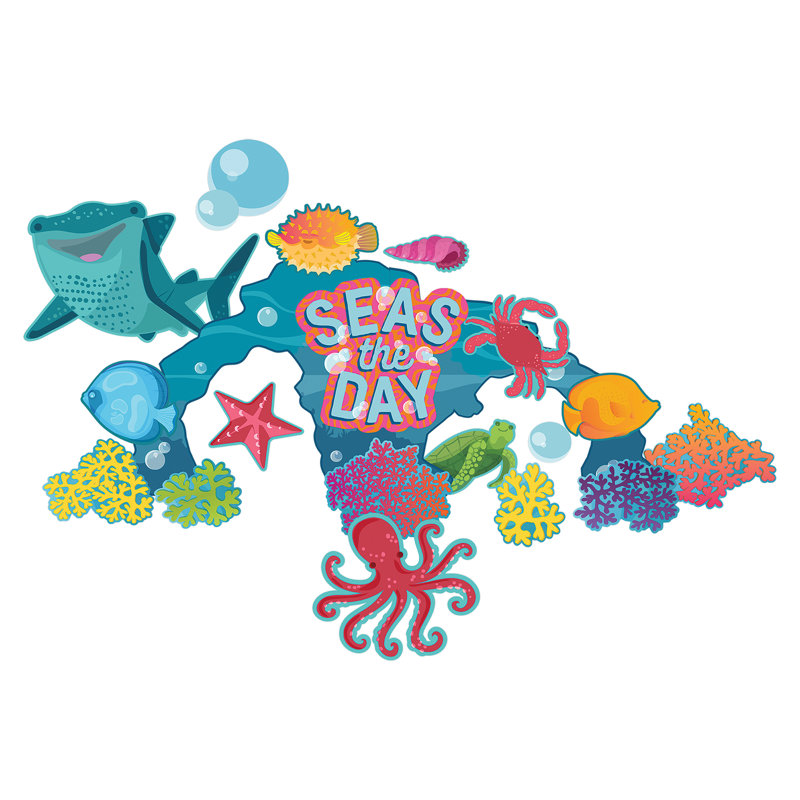 Eureka® Seas The Day Bulletin Board Set, 42 Pieces