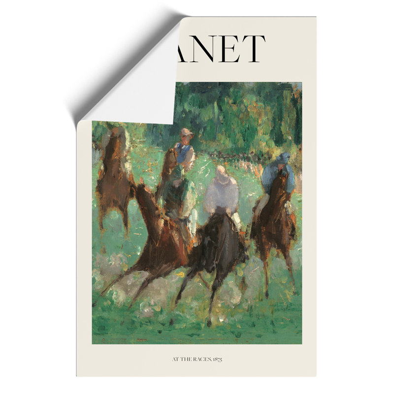 At the Races Print by Edouard Manet - Frameless Print, 59cm H x 42cm W x 0.1cm D
