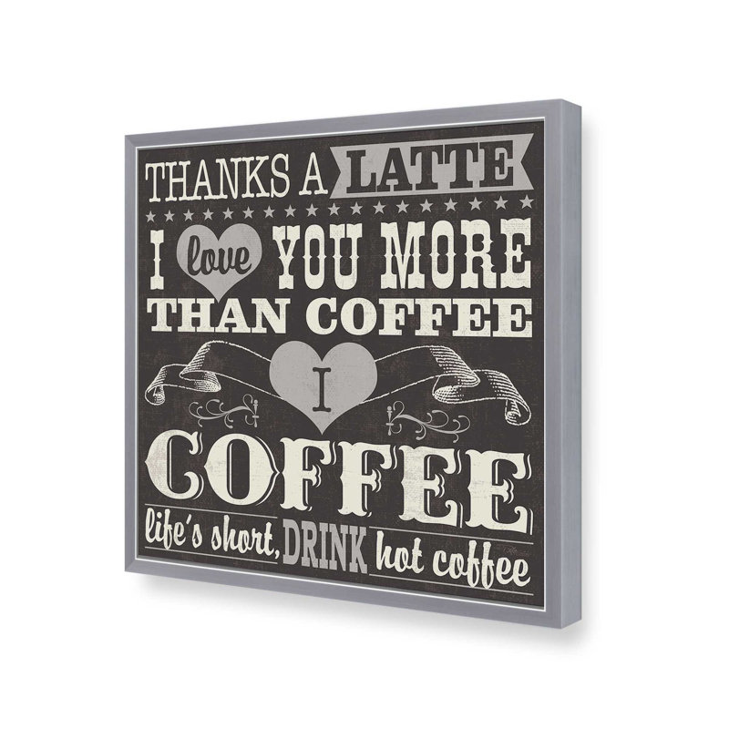 «Coffee Lovers VII» par Pela Studio, reproduction d'art, 20 W x 20 H, Silver, Framed Print