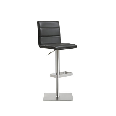 Nebahat Swivel Upholstered Adjustable Height Counter Stool with Metal Frame