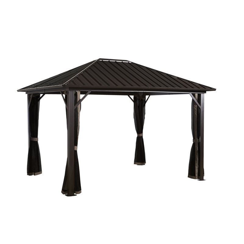 Sojag Genova Gazebo Dark Brown, 10 ft. x 12 ft.