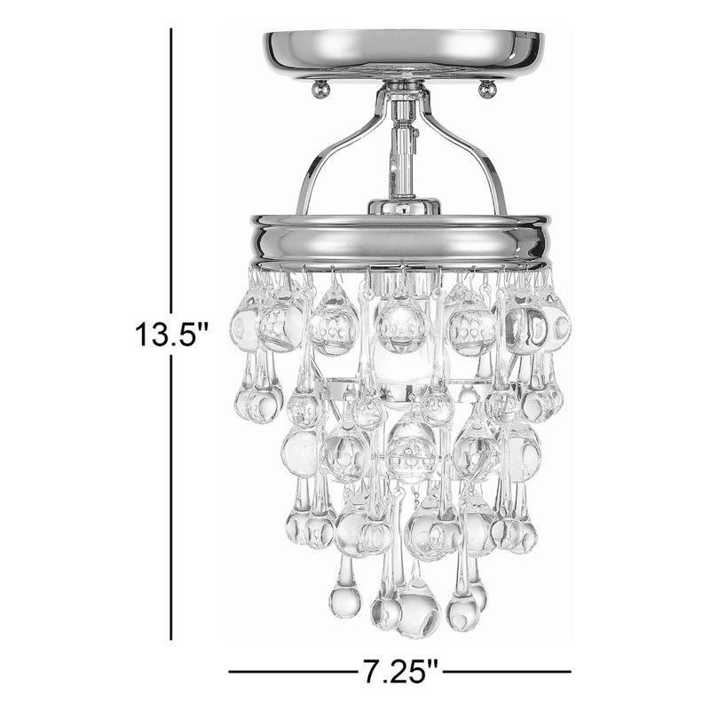 Freddy 1 - Light 7.25'' Semi Flush Mount, Vibrant Bronze