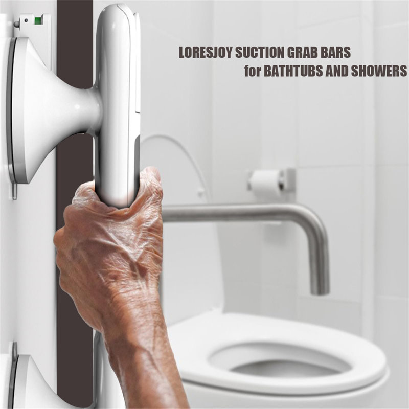 Horrell 2 Pack Suction Bathroom Grab Rails, Anti Slip Shower Grab Bar Handle, Suction Grab Bar Handrails, Hand Rail, Safety Hand Rail Support For Tub