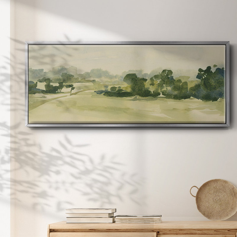 Watercolor Pasture IV - toile encadrée, H 20 po x l 50 po