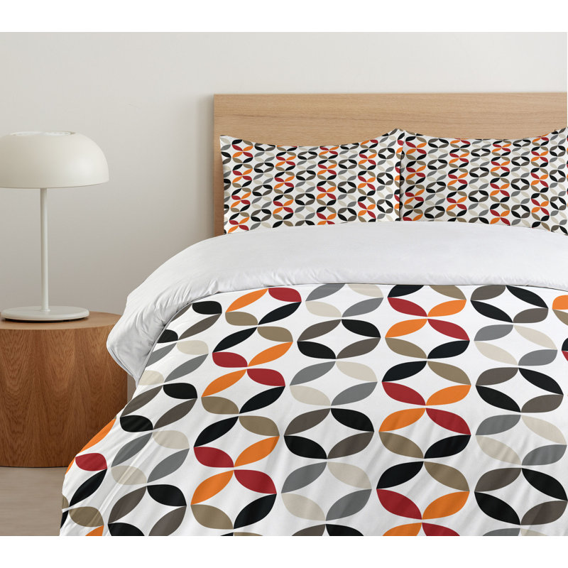 Modern & Contemporary Polyester Geometric Shapes Duvet Cover, Twin